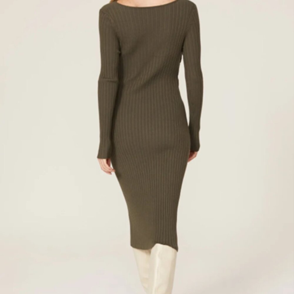 $425 RAMY BROOK Pilare cashmere blend cut out knit dress L - Picture 4 of 9